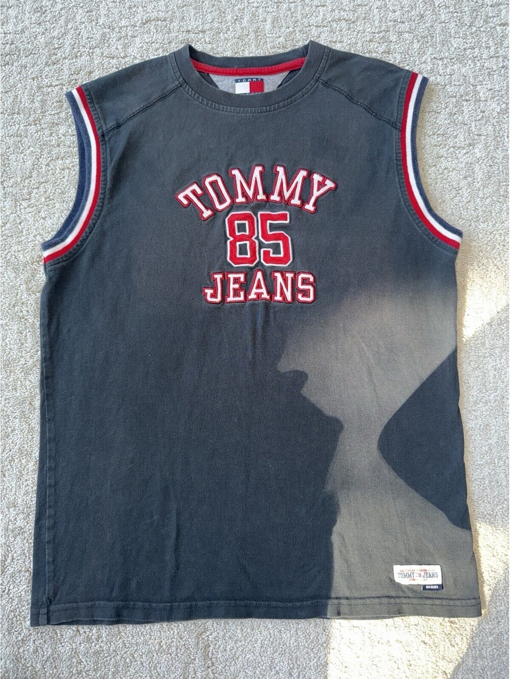 Tommy Hilfiger Jeans Men’s Large Sleeveless 85 Logo Muscle Tank Vintage Y2K
